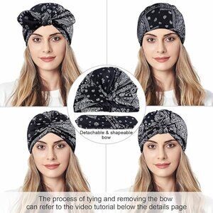 NWT Dark Blue Ababalaya Turban Head Scarf